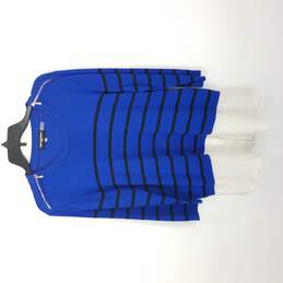 Karl Lagerfeld Women Blue Multicolor Long Sleeve Shirt M