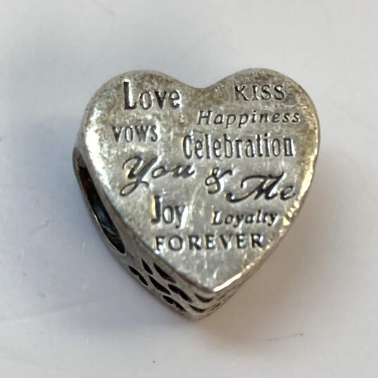 Designer Pandora S 925 ALE Sterling Silver Celebration Heart Bead Charm image number 3