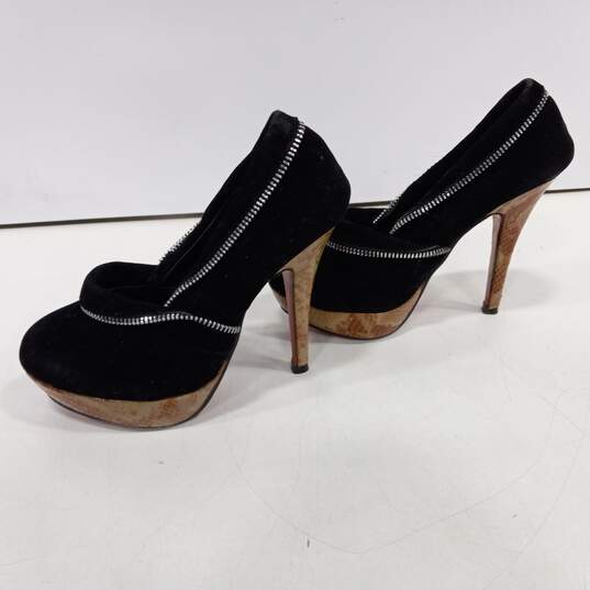 Kvoll Women's Black Platform Heel Shoes Size 35 image number 4