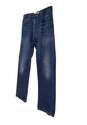 Mens Blue Dark Wash Casual Denim Straight Leg Jeans Size 40 X 34 image number 3