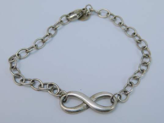 Tiffany & Co. Sterling Silver Infinity Classic Link Bracelet 6.0g image number 3