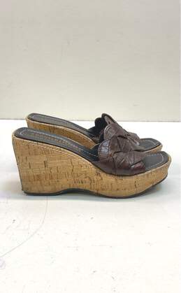 Donald J. Pliner Brown Wedge Platform Sandal Size 6.5