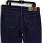 NWT Womens 311 Shaping Blue Distressed Pockets Skinny Leg Jeans Size 33 image number 4