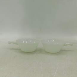 Vintage Anchor Hocking Fire King White Handled Soup Bowls Set of 4 alternative image
