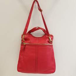 Fossil Pebble Leather Erin Tote Red alternative image