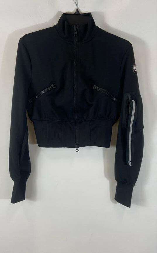 Adidas Black Crop Jacket - Size Medium image number 1