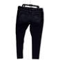 NWT Womens Black Denim Dark Wash Pockets Stretch Skinny Jeans Size 38/32 image number 2