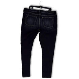 NWT Womens Black Denim Dark Wash Pockets Stretch Skinny Jeans Size 38/32 alternative image