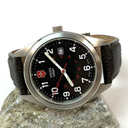 Designer Swiss Army Victorinox 241083 Silver-Tone Round Analog Wristwatch
