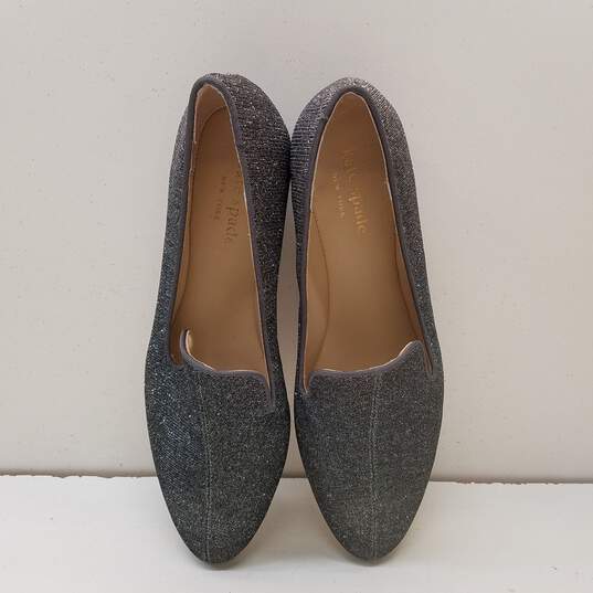 Kate Spade Glitter Penny Loafers Silver 6 image number 6