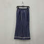 Womens Blue White Striped Long Sleeve Top And Pajama Two Piece Set Size S image number 5