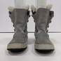 Women's Frost Gray Lace-Up Snow Boots Size 8M image number 4