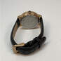 Designer Invicta Gold-Tone Black Leather Adjustable Strap Analog Wristwatch image number 4