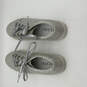 Womens Silver Shimmer Round Toe Low Top Lace-up Sneaker Shoes Size 10 image number 5