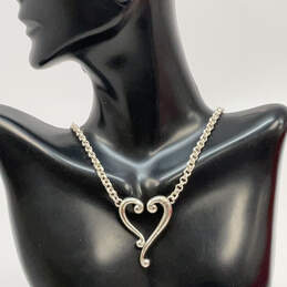 Designer Brighton Silver-Tone Adjustable Adore Me Heart Pendant Necklace