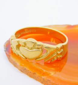 Men's 10K Yellow Gold Irish Claddagh Ring 5.0g alternative image