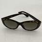 Gucci Womens Brown Gradient Full Rim Cat Eye Sunglasses With Box w/COA image number 3