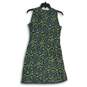NWT Womens Multicolor Blue Green Paisley Sleeveless Round Neck Shift Dress Sz 4 image number 2