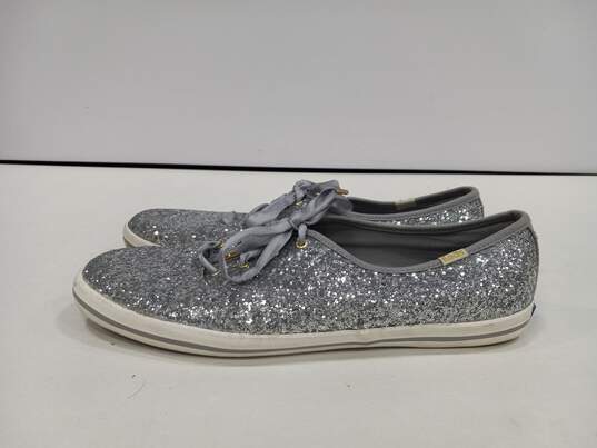 Keds X Kate Spade Women's Silver Glitter Shoes Size 11 image number 3