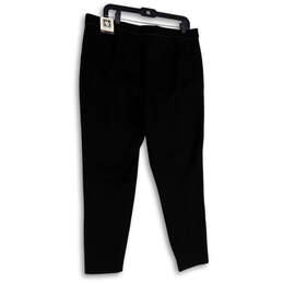 NWT Womens Black Flat Front Pockets Elastic Waist Slim Ankle Pants Size XL alternative image