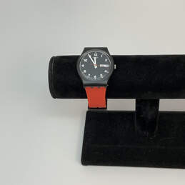 Designer Swatch GB754 Silicone Strap Water Resistant Analog Wristwatch
