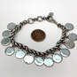 Designer Lucky Brand Silver-Tone Chain Extender Round Charm Bracelet image number 3