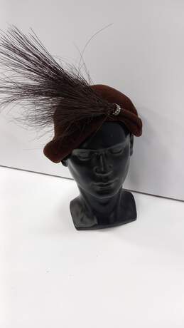 Women's Vintage Brown Hat In Box