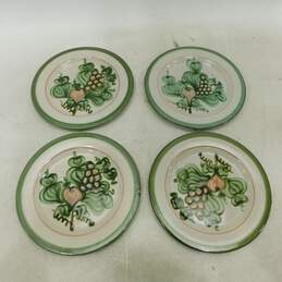 4 John B. Taylor Louisville Harvest Pear Grape Dinner Plates Stoneware Pottery