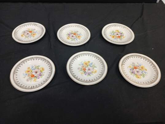 6PC Edwin M. Knowles China Saucer Plate Bundle image number 1