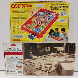 Vintage Monopoly & Operation Board Games 2pc Bundle alternative image