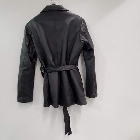 Oscar Piel Women Leather Jacket W/Belt Large image number 4