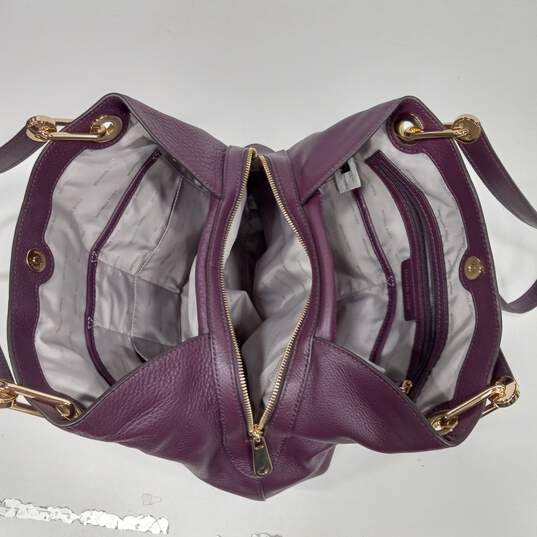 Michael Kors Purple Studded Leather Handbag image number 6