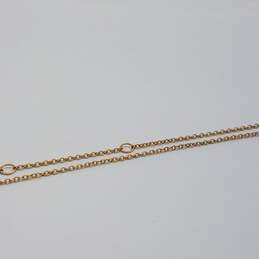 14k Gold Melee Diamond Double Cross Pendant Necklace 2.4g alternative image