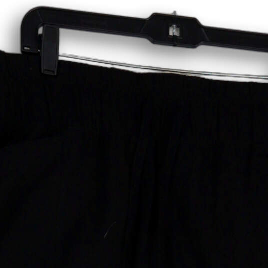 NWT Womens Black Flat Front Drawstring Elastic Waist Sweat Shorts Sz 18/20 image number 3