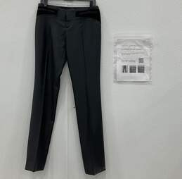 Gucci Black 56% Lana Wool Tapered Trousers