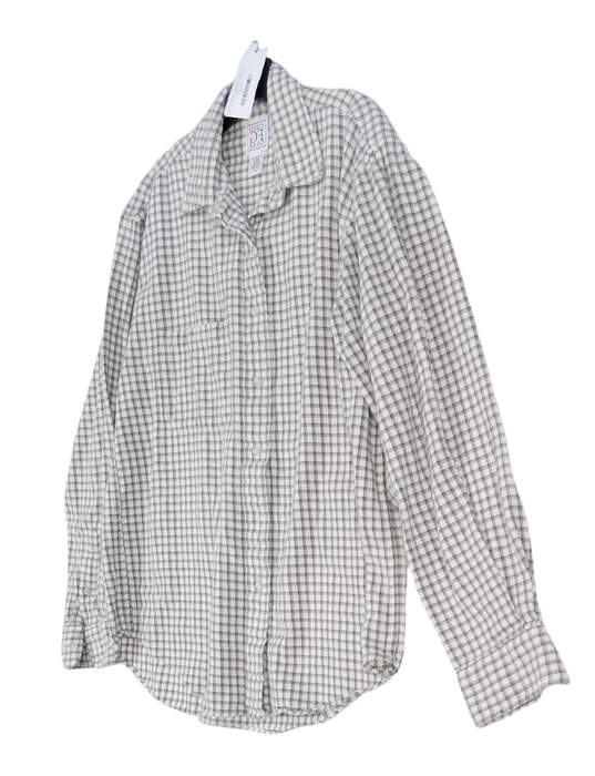 Field Gear Men's White Checkered Long Sleeve Collared Button Up Shirt Size Medium image number 3