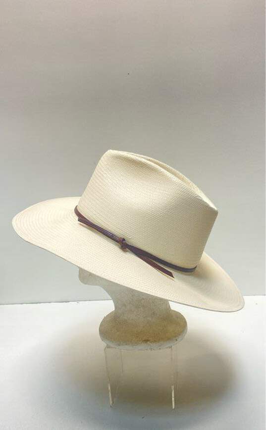 Stetson Ivory Straw Western Hat Size 57 7 7/8 image number 2