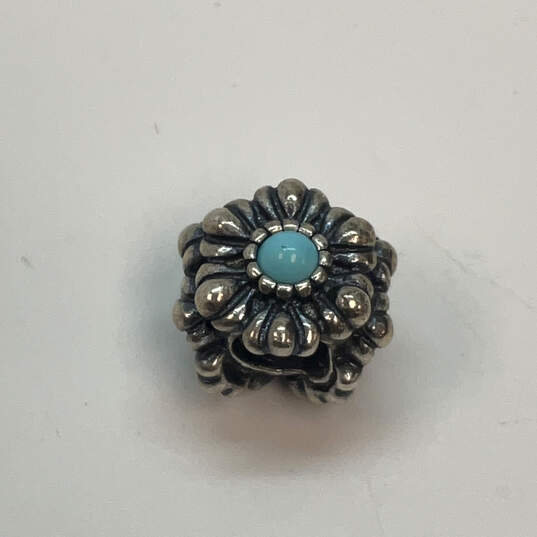 Designer Pandora 925 ALE Sterling Silver Turquoise Stone Beaded Charm image number 2