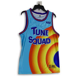 Mens Orange Blue Tune Squad Lebron James #6 Basketball Jersey Size M