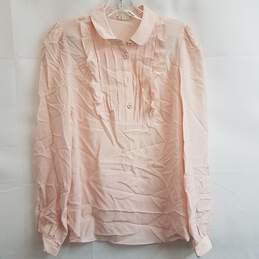 Kate Spade New York Textured Pink Button Blouse Size 2