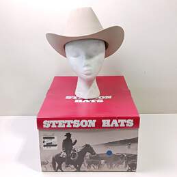 Stetson Youth Mist Grey Velvet Cowboy Hat Size 7- IOB