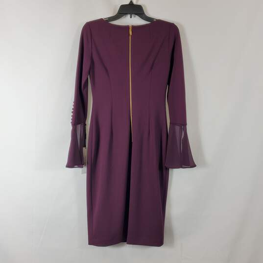 Calvin Klein Women's Purple Bodycon Dress SZ 4 NWT image number 5