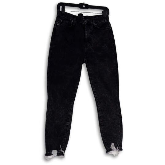 NWT Womens Black Denim Dark Wash High Waist Skinny Leg Ankle Jeans Size 29 image number 1