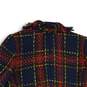 NWT Halogen Mens Black Navy Plaid Tweed Fringe Double-Breasted Blazer Size XXL image number 4
