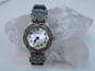 Judith Jack Sterling Silver Marcasite Case Mother Of Pearl Dial Leather Watch 21.8g image number 3