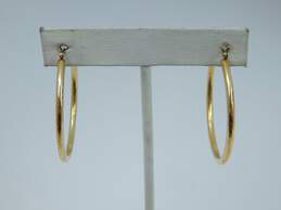 14K Yellow Gold Large Classic Hoop Earrings 2.3g