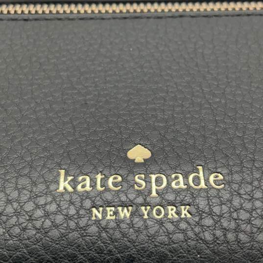 Kate Spade New York Womens Black Leather Magnetic Bifold Clutch Wallet image number 5