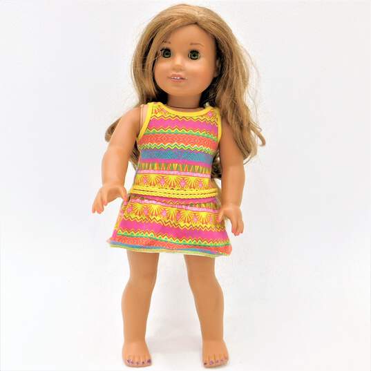 American Girl Lea Clark 2016 GOTY Doll in Meet Dress w/ Camille Wellie Wisher image number 5