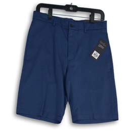 NWT Walter Hagen Mens Blue Flat Front Slash Pocket Bermuda Shorts Size 30