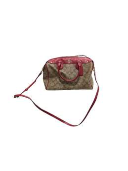 Brown & Raspberry Coach Handbag